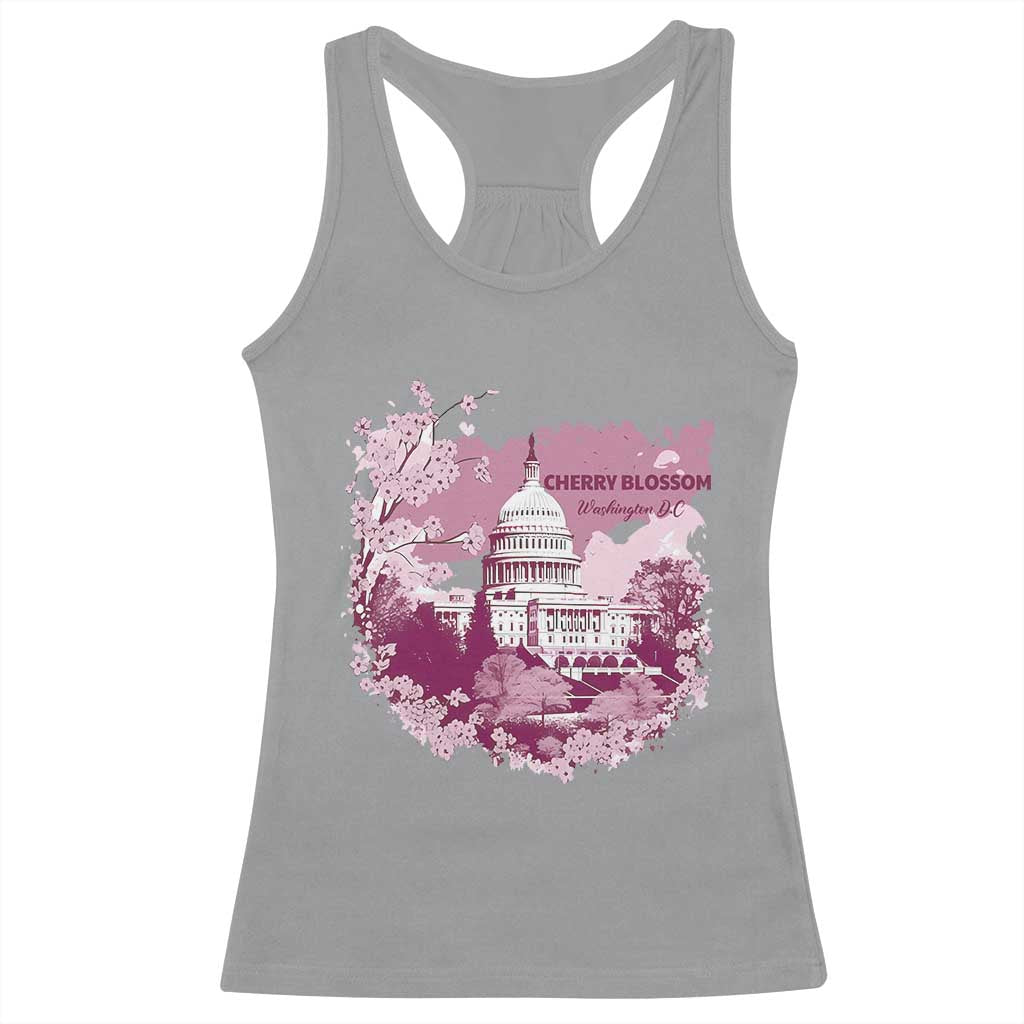 Washington DC Cherry Blossoms Racerback Tank Top Capitol Building Sakura