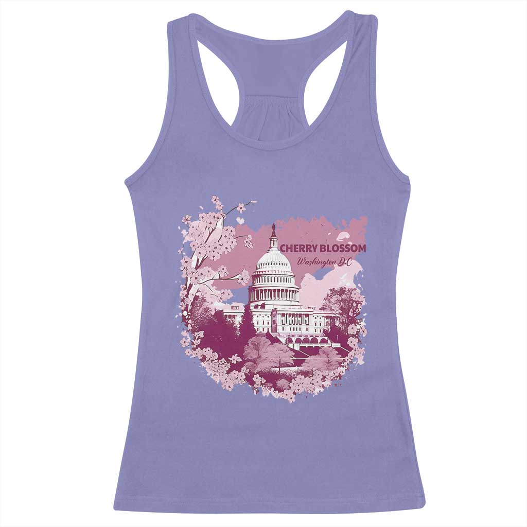 Washington DC Cherry Blossoms Racerback Tank Top Capitol Building Sakura