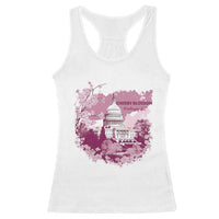 Washington DC Cherry Blossoms Racerback Tank Top Capitol Building Sakura