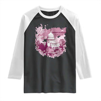 Washington DC Cherry Blossoms Raglan Shirt Capitol Building Sakura