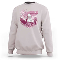Washington DC Cherry Blossoms Sweatshirt Capitol Building Sakura