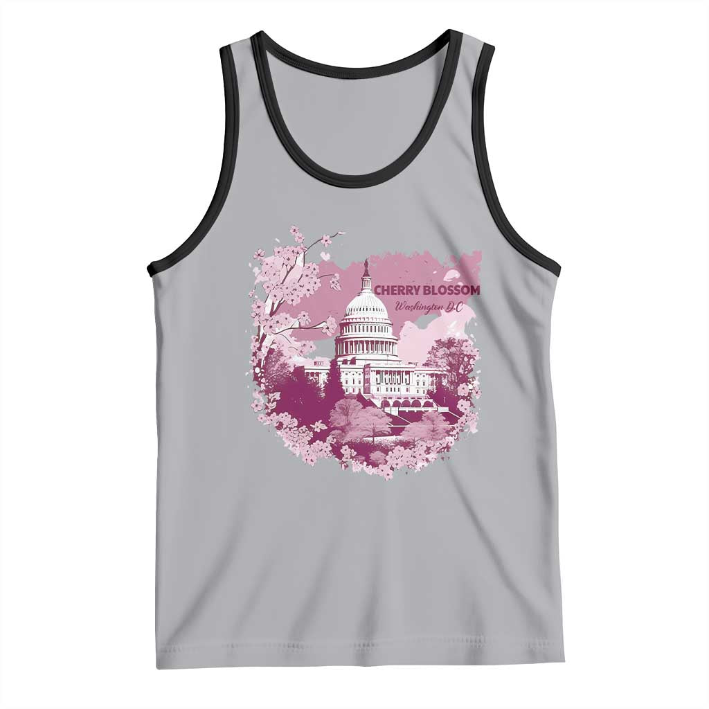 Washington DC Cherry Blossoms Tank Top Capitol Building Sakura
