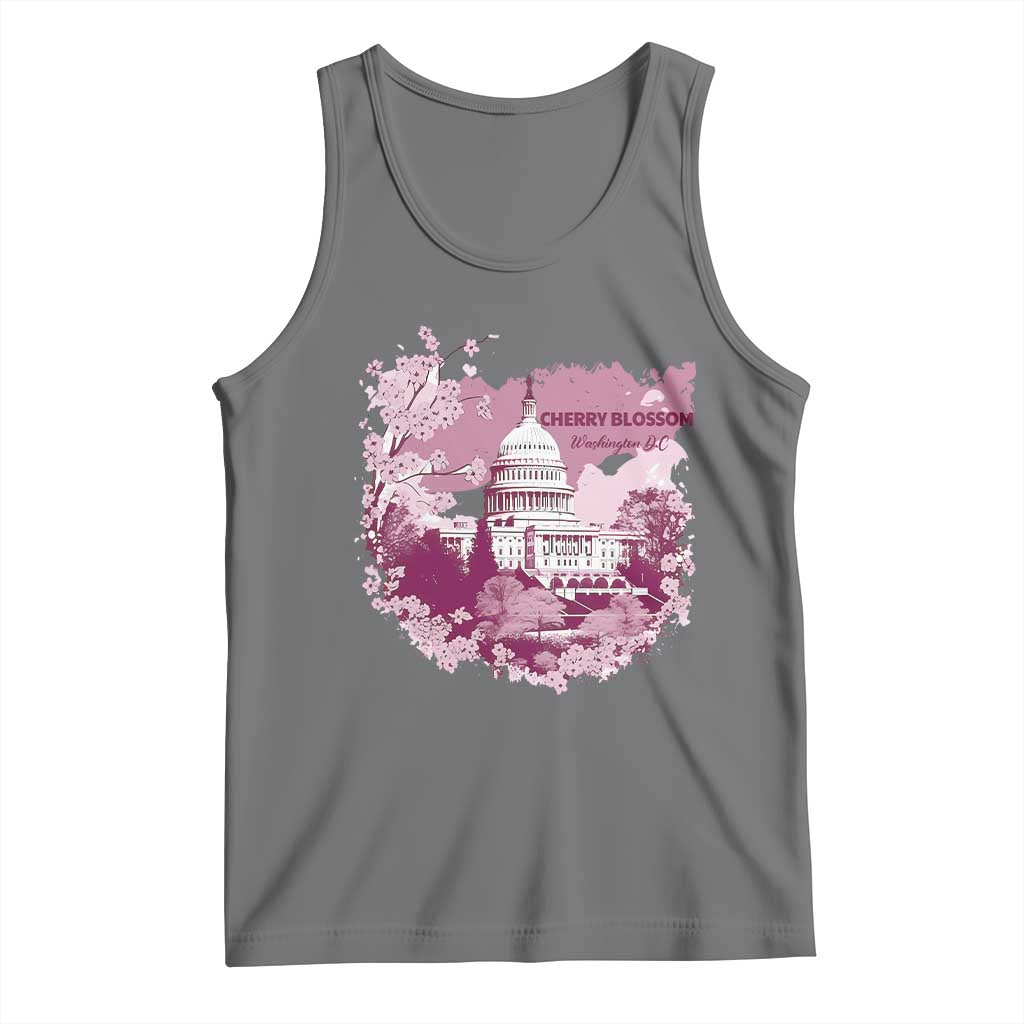Washington DC Cherry Blossoms Tank Top Capitol Building Sakura