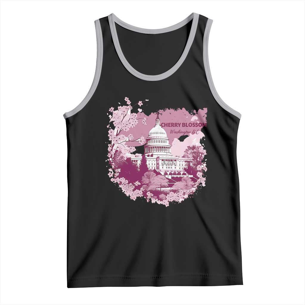 Washington DC Cherry Blossoms Tank Top Capitol Building Sakura