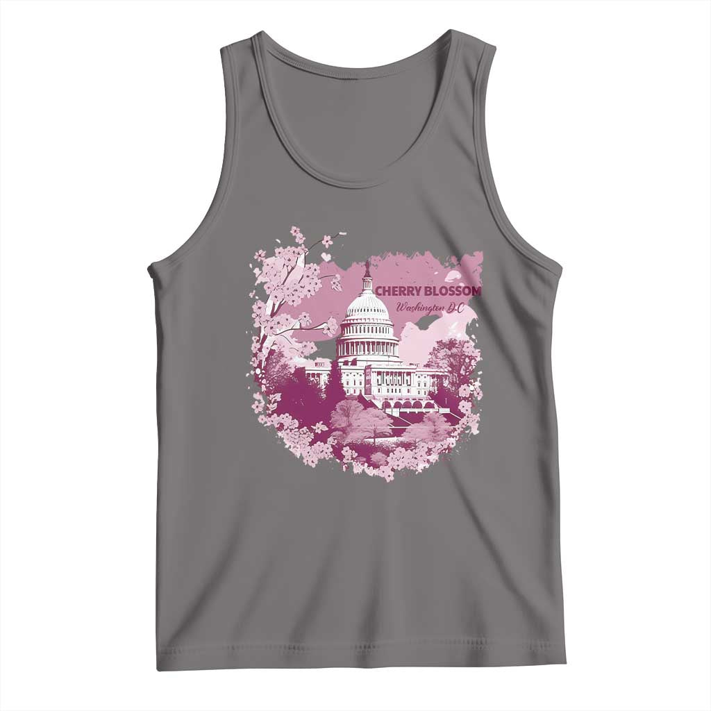 Washington DC Cherry Blossoms Tank Top Capitol Building Sakura