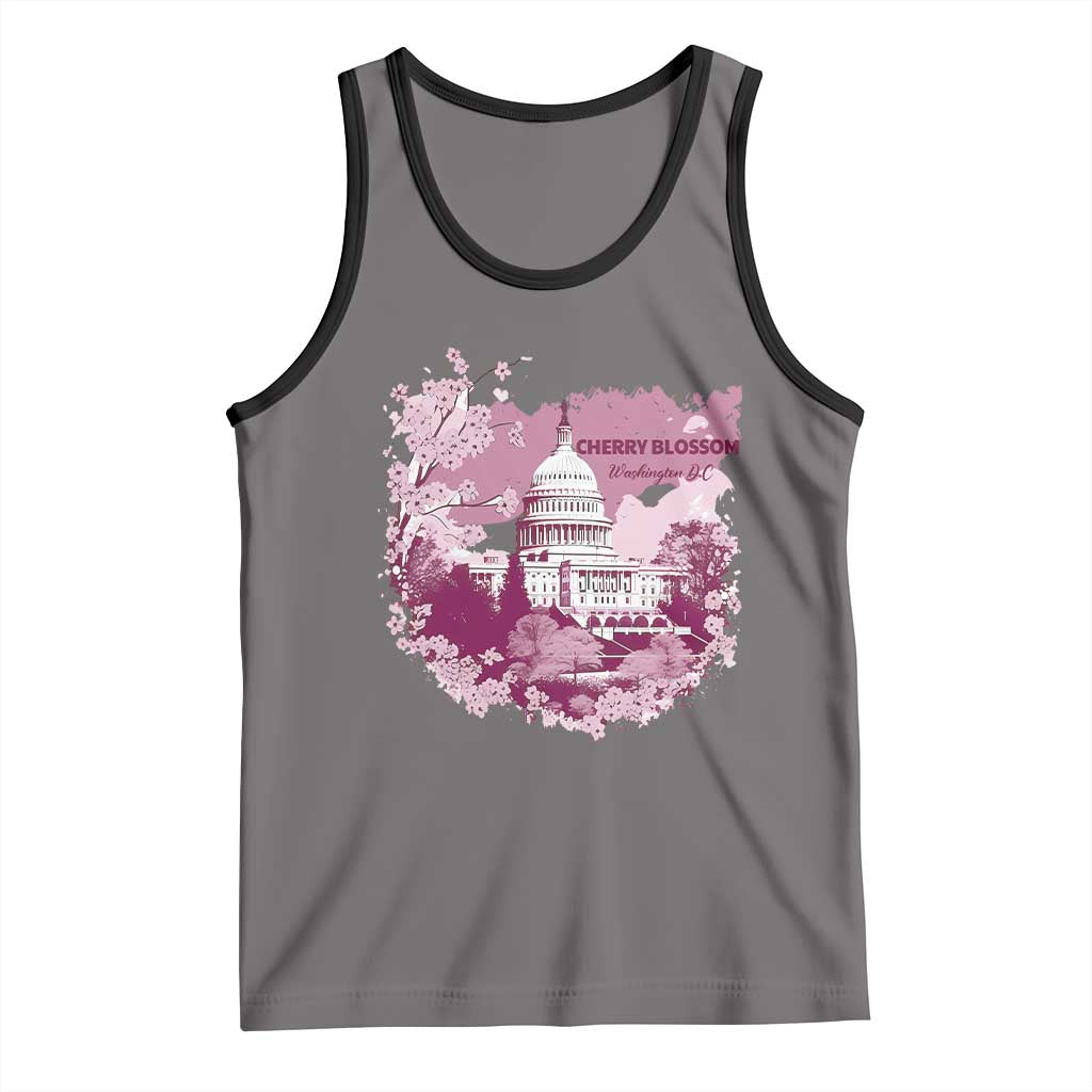 Washington DC Cherry Blossoms Tank Top Capitol Building Sakura