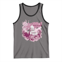 Washington DC Cherry Blossoms Tank Top Capitol Building Sakura