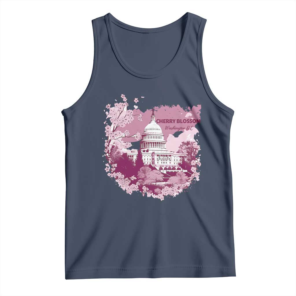 Washington DC Cherry Blossoms Tank Top Capitol Building Sakura
