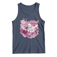 Washington DC Cherry Blossoms Tank Top Capitol Building Sakura
