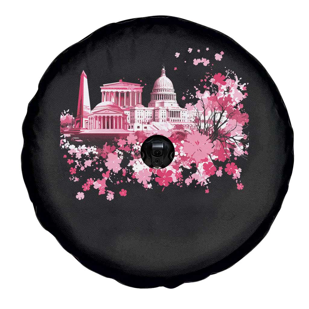 Washington DC Cherry Blossoms Spare Tire Cover Capitol Building Monuments Memorials Sakura