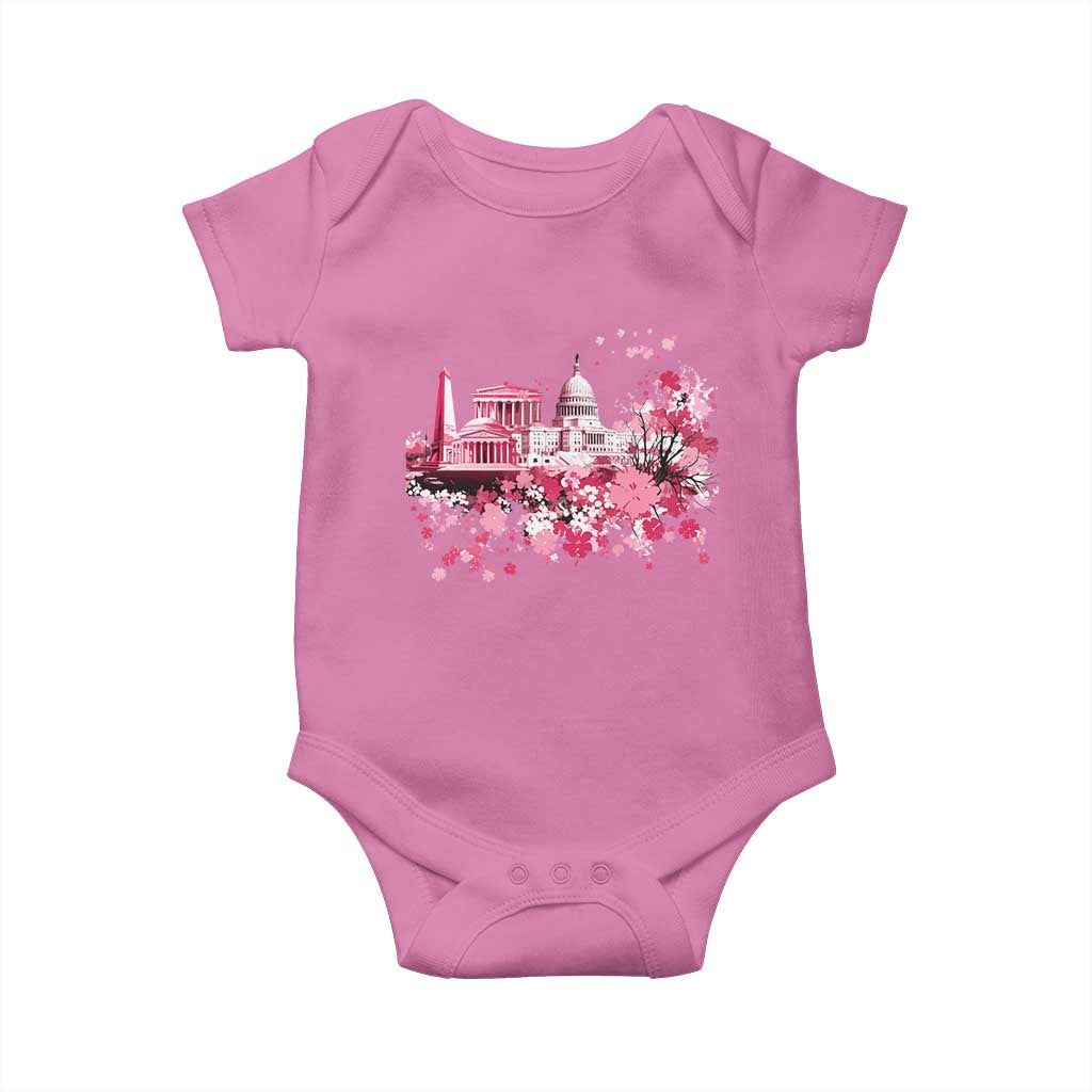 Washington DC Cherry Blossoms Baby Onesie Capitol Building Monuments Memorials Sakura TS11