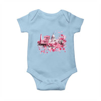 Washington DC Cherry Blossoms Baby Onesie Capitol Building Monuments Memorials Sakura
