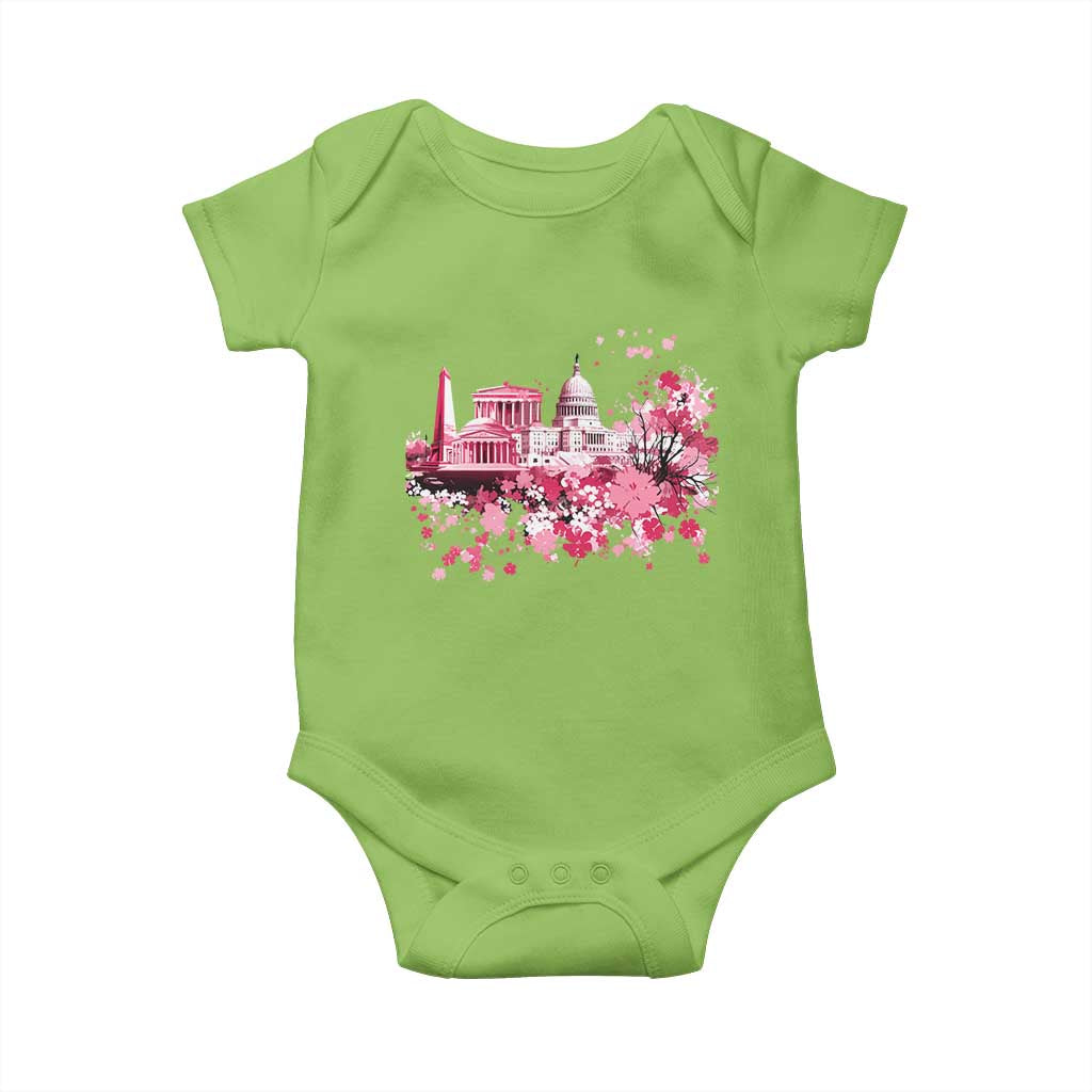Washington DC Cherry Blossoms Baby Onesie Capitol Building Monuments Memorials Sakura TS11