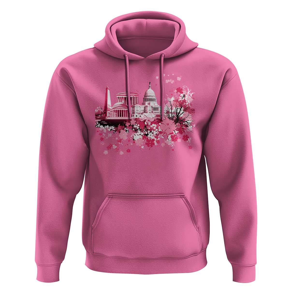 Washington DC Cherry Blossoms Hoodie Capitol Building Monuments Memorials Sakura TS11