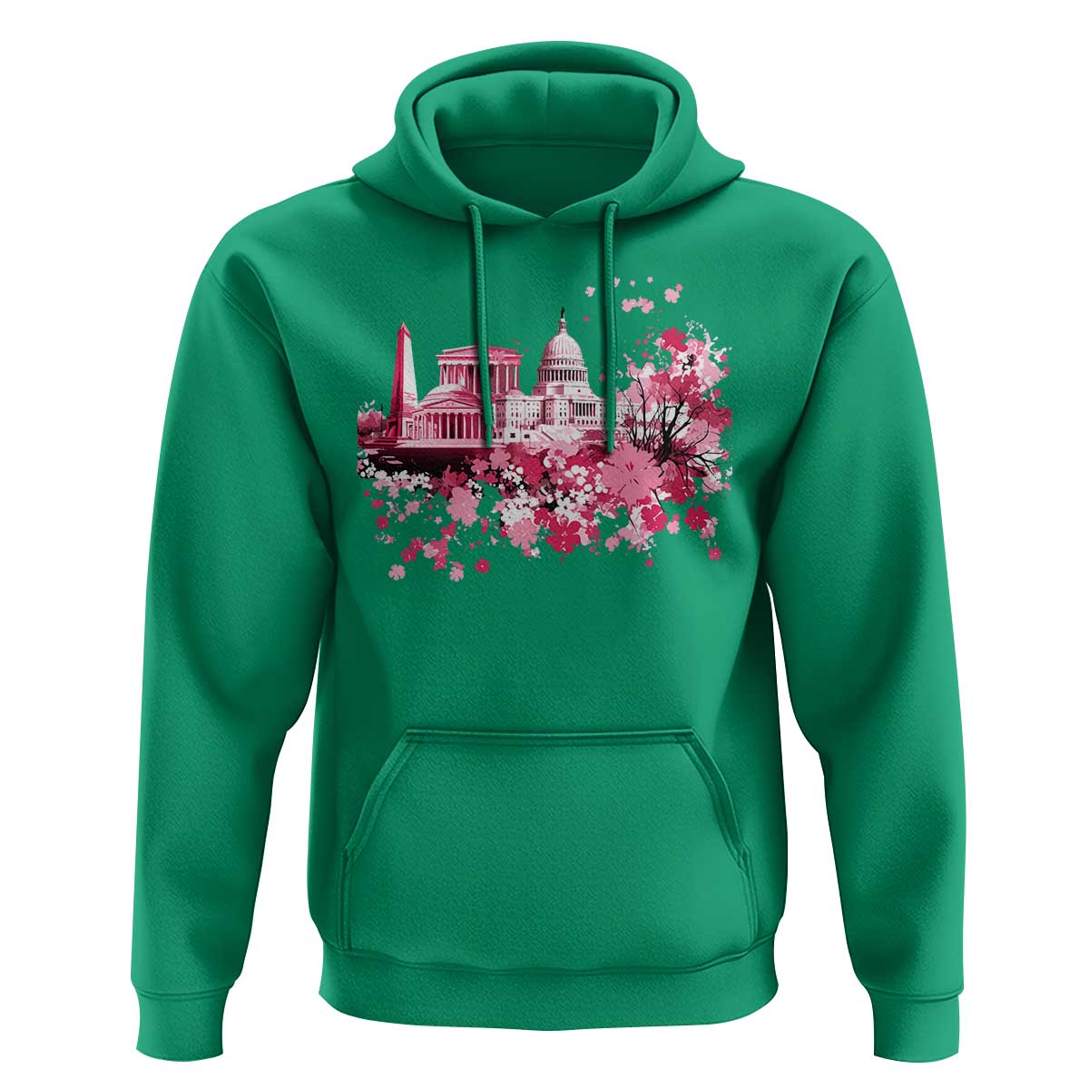Washington DC Cherry Blossoms Hoodie Capitol Building Monuments Memorials Sakura