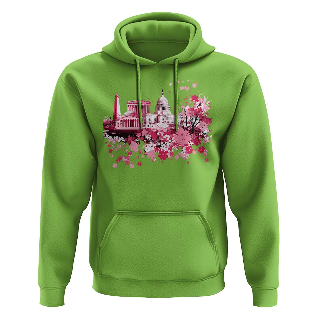 Washington DC Cherry Blossoms Hoodie Capitol Building Monuments Memorials Sakura TS11