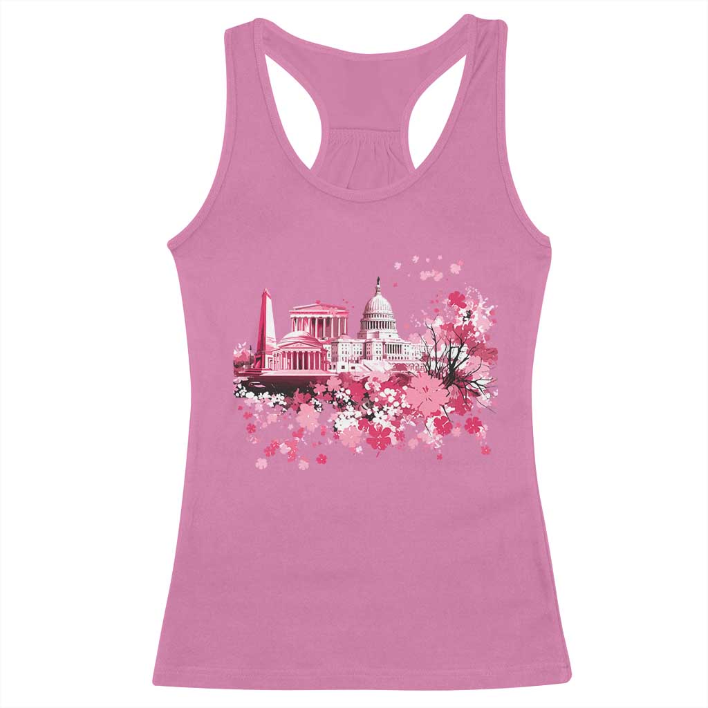 Washington DC Cherry Blossoms Racerback Tank Top Capitol Building Monuments Memorials Sakura TS11