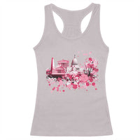 Washington DC Cherry Blossoms Racerback Tank Top Capitol Building Monuments Memorials Sakura