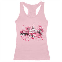 Washington DC Cherry Blossoms Racerback Tank Top Capitol Building Monuments Memorials Sakura