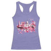 Washington DC Cherry Blossoms Racerback Tank Top Capitol Building Monuments Memorials Sakura