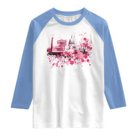 Washington DC Cherry Blossoms Raglan Shirt Capitol Building Monuments Memorials Sakura