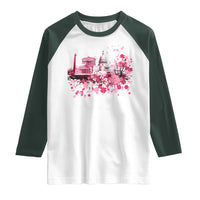 Washington DC Cherry Blossoms Raglan Shirt Capitol Building Monuments Memorials Sakura