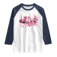 Washington DC Cherry Blossoms Raglan Shirt Capitol Building Monuments Memorials Sakura