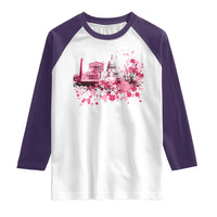 Washington DC Cherry Blossoms Raglan Shirt Capitol Building Monuments Memorials Sakura