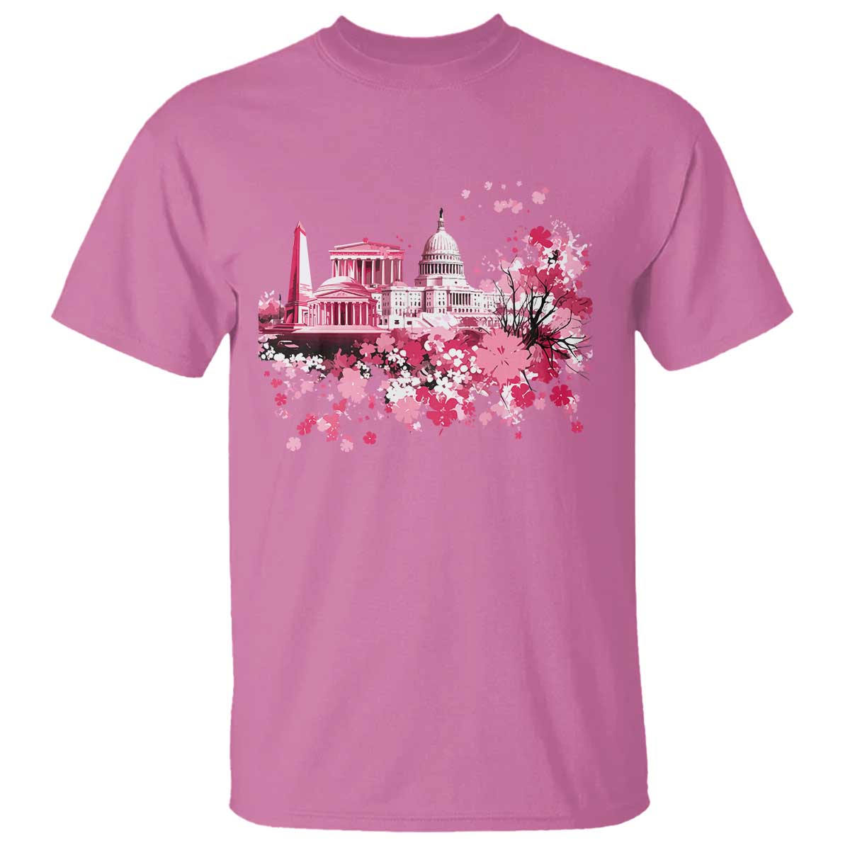 Washington DC Cherry Blossoms T Shirt Capitol Building Monuments Memorials Sakura TS11