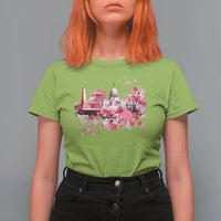 Washington DC Cherry Blossoms T Shirt For Women Capitol Building Monuments Memorials Sakura TS11