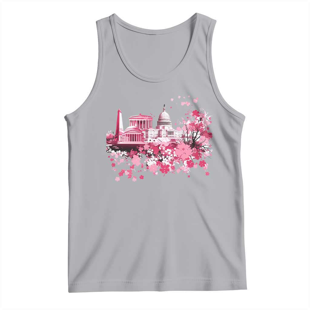Washington DC Cherry Blossoms Tank Top Capitol Building Monuments Memorials Sakura