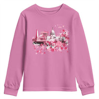 Washington DC Cherry Blossoms Youth Sweatshirt Capitol Building Monuments Memorials Sakura TS11