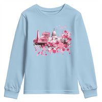 Washington DC Cherry Blossoms Youth Sweatshirt Capitol Building Monuments Memorials Sakura