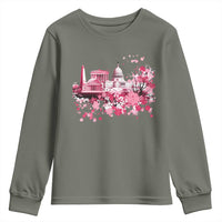 Washington DC Cherry Blossoms Youth Sweatshirt Capitol Building Monuments Memorials Sakura TS11