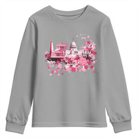 Washington DC Cherry Blossoms Youth Sweatshirt Capitol Building Monuments Memorials Sakura