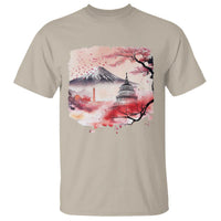 Washington DC Cherry Blossoms Monuments Memorials T Shirt Japanese Art Style Mount Fuji Sakura