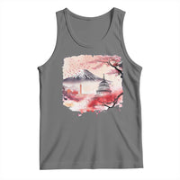 Washington DC Cherry Blossoms Monuments Memorials Tank Top Japanese Art Style Mount Fuji Sakura