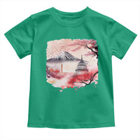 Washington DC Cherry Blossoms Monuments Memorials Toddler T Shirt Japanese Art Style Mount Fuji Sakura