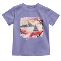 Washington DC Cherry Blossoms Monuments Memorials Toddler T Shirt Japanese Art Style Mount Fuji Sakura