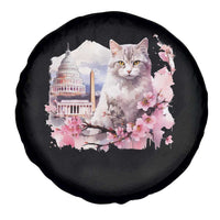 Washington DC Cat Cherry Blossoms Spare Tire Cover Capitol Building Monuments Memorials Sakura