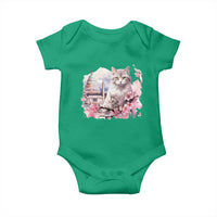 Washington DC Cat Cherry Blossoms Baby Onesie Capitol Building Monuments Memorials Sakura