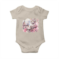 Washington DC Cat Cherry Blossoms Baby Onesie Capitol Building Monuments Memorials Sakura