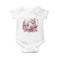 Washington DC Cat Cherry Blossoms Baby Onesie Capitol Building Monuments Memorials Sakura