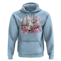 Washington DC Cat Cherry Blossoms Hoodie Capitol Building Monuments Memorials Sakura