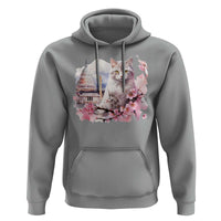 Washington DC Cat Cherry Blossoms Hoodie Capitol Building Monuments Memorials Sakura