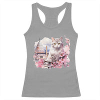 Washington DC Cat Cherry Blossoms Racerback Tank Top Capitol Building Monuments Memorials Sakura