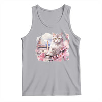 Washington DC Cat Cherry Blossoms Tank Top Capitol Building Monuments Memorials Sakura