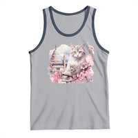Washington DC Cat Cherry Blossoms Tank Top Capitol Building Monuments Memorials Sakura