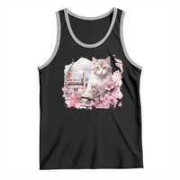 Washington DC Cat Cherry Blossoms Tank Top Capitol Building Monuments Memorials Sakura