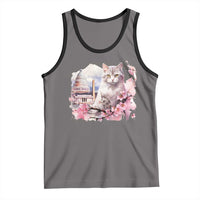 Washington DC Cat Cherry Blossoms Tank Top Capitol Building Monuments Memorials Sakura